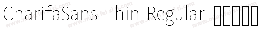 CharifaSans Thin Regular字体转换
